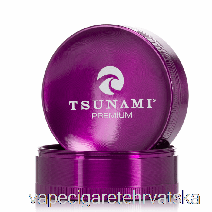Vape Hrvatska Tsunami 2.95inch 4-dijelni Sunken Top Grinder Purple (75mm)
